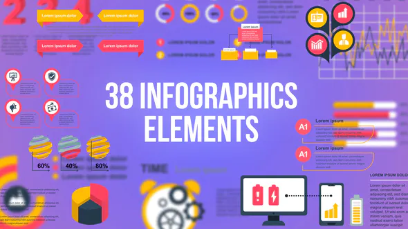 Infographics Elements信息图表元素-AE模板