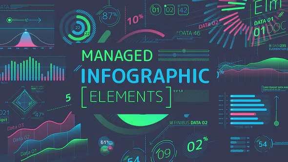 托管信息图表元素Managed Infographic Elements-AE模板