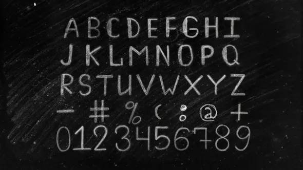 粉笔字母表Chalk Alphabet-AE模板