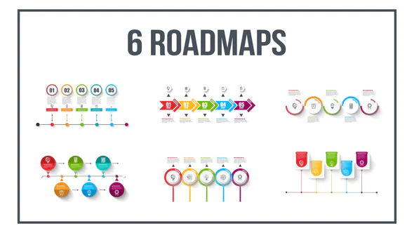 信息图表路线图 №5Infographics Roadmaps №5-AE模板