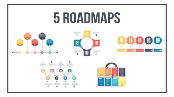 信息图表路线图 №2Infographics Roadmaps №2-AE模板