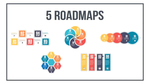 信息图表路线图 №3Infographics Roadmaps №3-AE模板