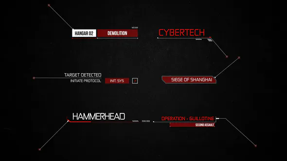 技术召唤Techno Call-Outs-AE模板