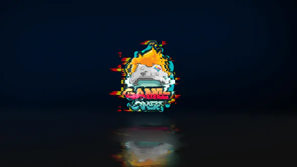 小故障反射标志显示Glitch Reflection Logo Reveal-AE模板