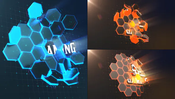 高科技六边形| 标志展示Hi-Tech Hexagons | Logo Reveal-AE模板