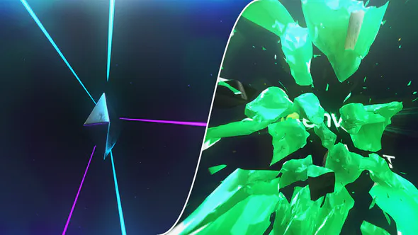 太空金属破坏标志Space Metal Destruction Logo-AE模板