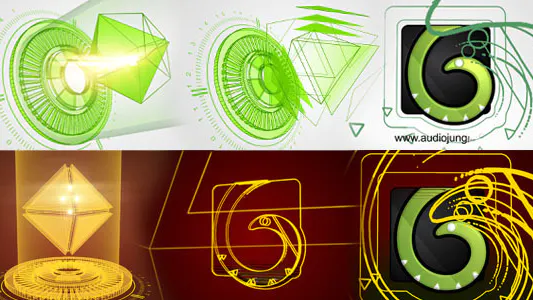 海德拉全息图显示标志Hedra Hologram Reveal Logo-AE模板