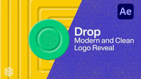 Drop – 现代和干净的标志展示Drop – Modern and Clean Logo Reveal-AE模板
