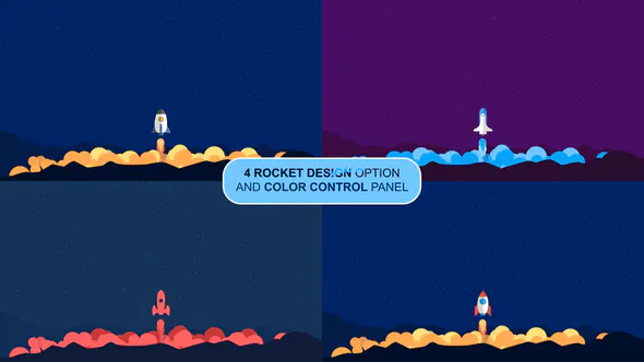 启动火箭标志Start Up Rocket Logo-AE模板