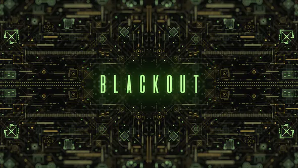 停电 | 3 有机技术标志Blackout | 3 Organic Technology Logo-AE模板
