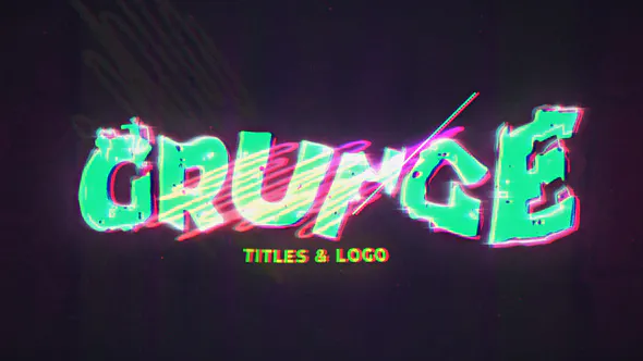 Grunge Glitch 介绍和徽标Grunge Glitch Intro & Logo-AE模板
