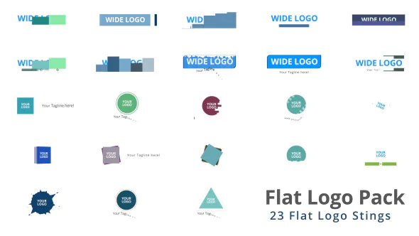 平面标志包Flat Logo Pack-AE模板