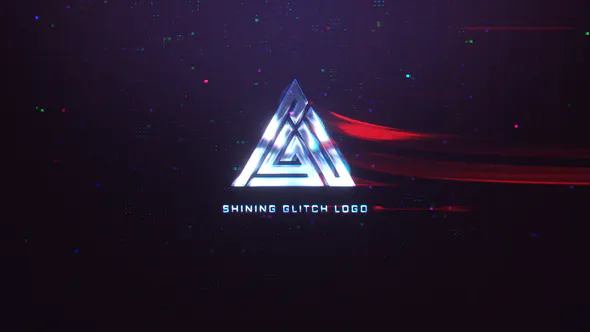 闪亮的故障标志Shining Glitch Logo-AE模板