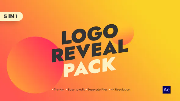 最小标志展示包Minimal Logo Reveal Pack | 5 in 1 | After effects templates-AE模板