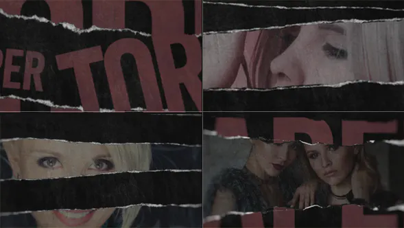 撕纸标志Torn Paper Logo-AE模板