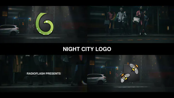 夜晚的城市标志Night City Logo夜晚的城市标志
