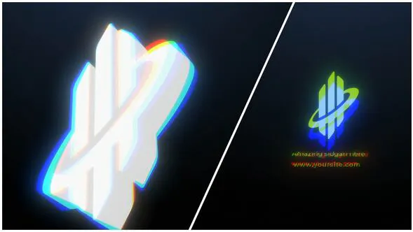 故障标志Glitch Logo-AE模板