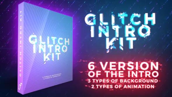 故障介绍套件Glitch Intro Kit-AE模板