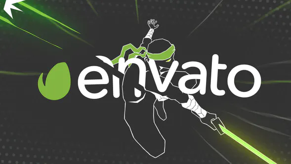 忍者游戏标志Ninja Gaming Logo-AE模板