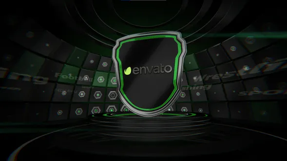 运动盾牌标志Sport Shield Logo-AE模板