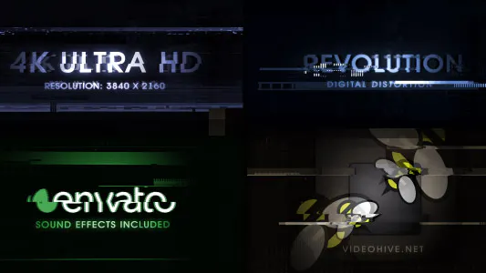 数字失真（革命）4K 超高清Digital Distortion (Revolution) 4K Ultra HD-AE模板