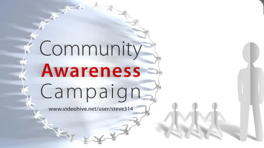 意识运动 – 人链介绍Community Awareness Campaign – Human Chain Intro-AE模板