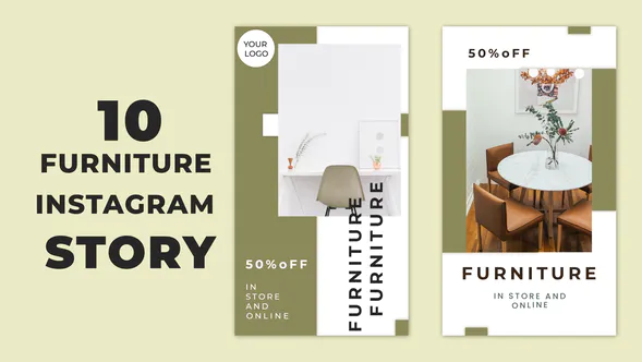家具 Instagram 故事Furniture Instagram Story-AE模板