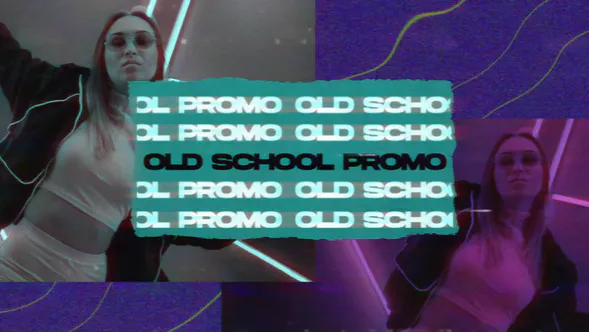 老派复古的噪音Old School Promo-AE模板