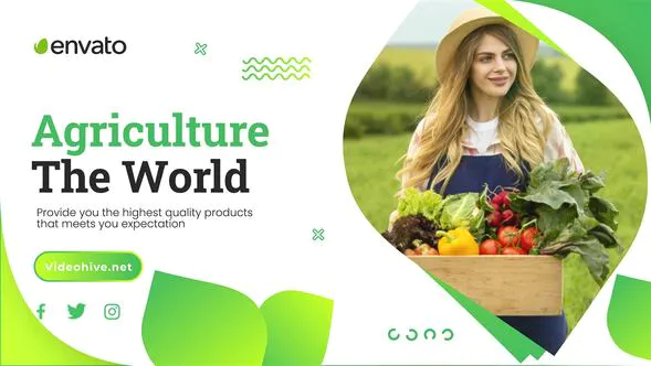 农业商业宣传片Agriculture Farming Business Promo-AE模板