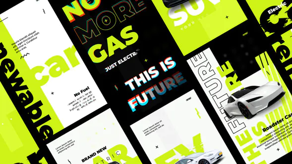 汽车故事 Instagram 2.0Auto Stories Instagram 2.0-AE模板