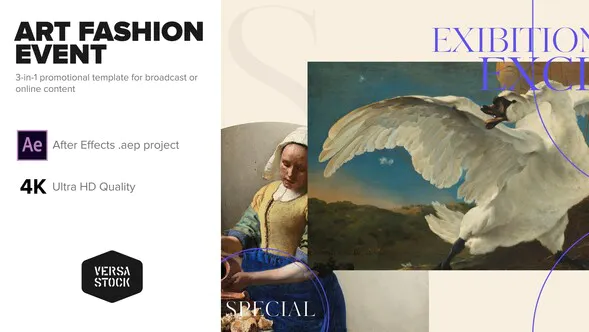 三合一艺术时尚画廊促销3-in-1 Art Fashion Gallery Promo Opener-AE模板