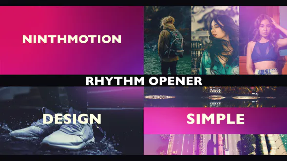 故障韵律节奏开场Rhythm Opener-AE模板