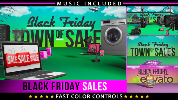 黑色星期五购物特卖Black Friday Shopping Sale-AE模板