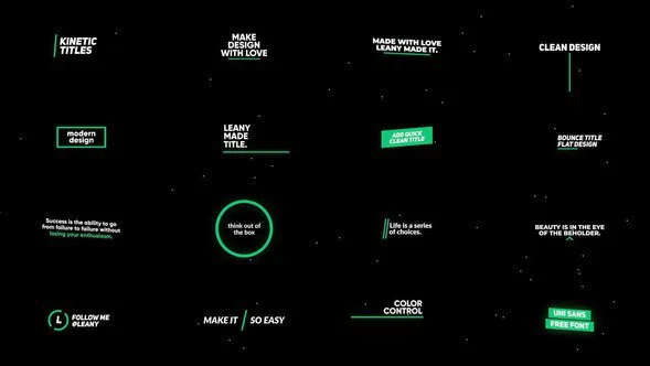 动态标题Kinetic Titles-AE模板