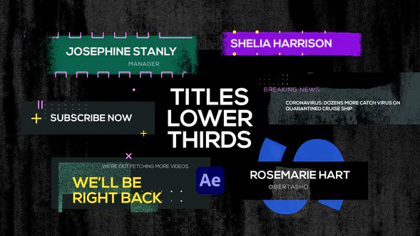 Grunge 失真标题揭示Grunge Distortion Title Reveals-AE模板