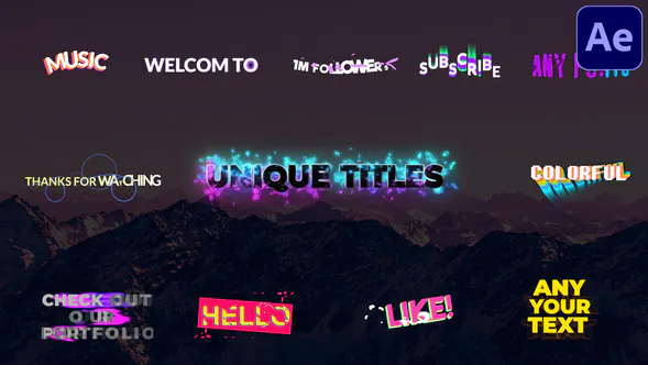 独特的标题Unique Titles-AE模板