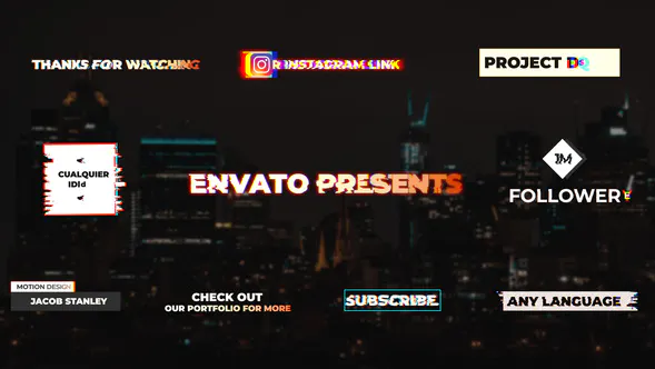 Glitch Titles故障标题-AE模板