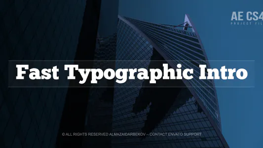 快速排版介绍Fast Typographic Intro-AE模板