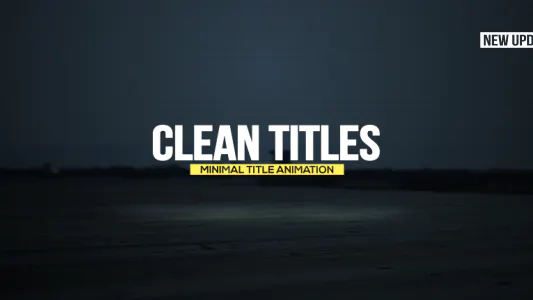 Clean Titles干净的标题-AE模板