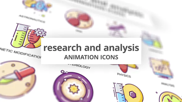 研究与分析 – 动画图标Research & Analysis – Animation Icons-AE模板
