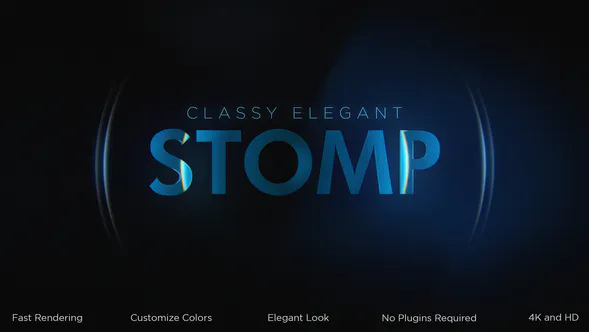 动态的优雅能量玻璃Classy Elegant Stomp Intro-AE模板