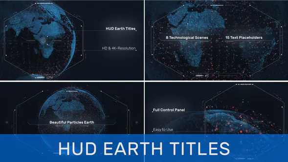 HUD 地球标题HUD Earth Titles-AE模板
