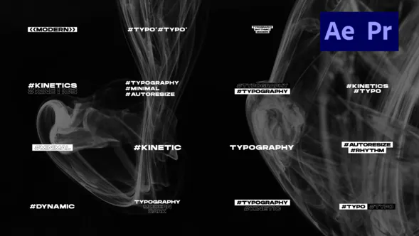 干净的排版动态的能量Clean Typography-AE模板