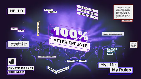 标题行框干净元素Title Line Box-AE模板