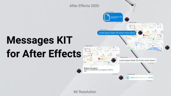 留言消息气泡短信套件Text Messages KIT-AE模板