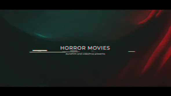 恐怖电影标题 V2Horror Movies Titles V2-AE模板