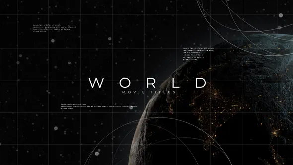 世界电影名称电影耀斑故障 Vol 0.2World Movie Titles Vol 0.2-AE模板