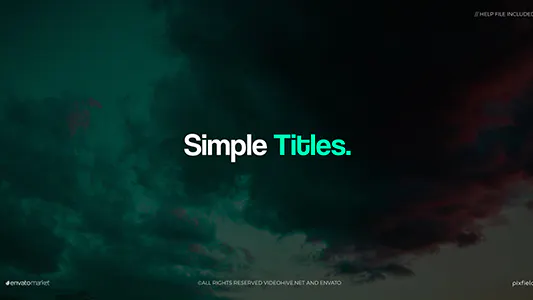 简单的标题Simple Titles-AE模板