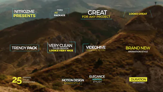 简单的标题Simple Titles-AE模板