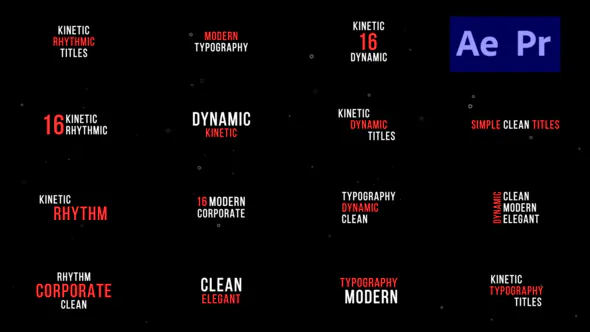 动态标题Kinetic Titles-AE模板